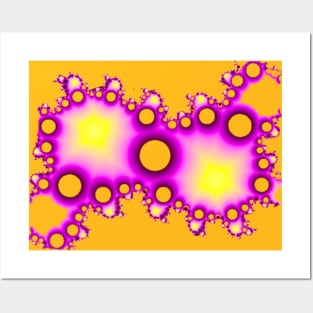 Yellow Flare Fractal Posters and Art